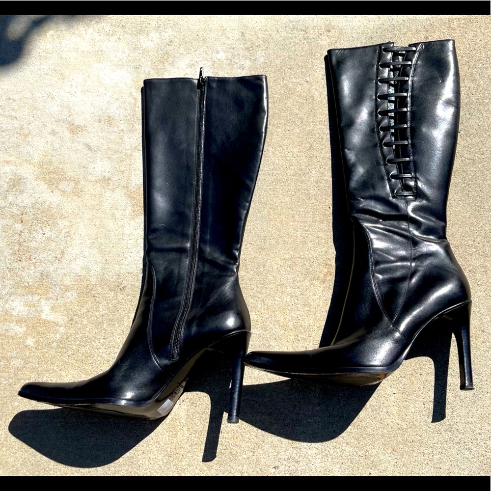 Italian Black Leather Boots